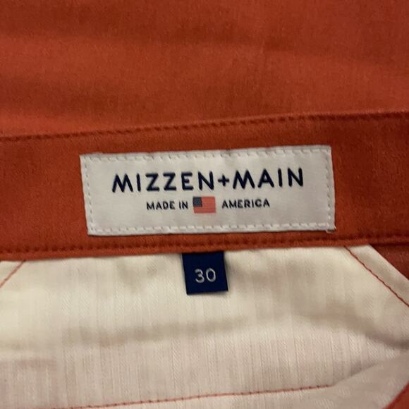 Mizzen + Main Performance Chino Pants in Coral Size 30 NEW - Picture 6 of 9
